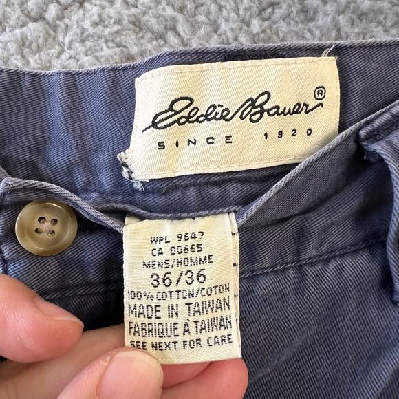 VINTAGE EDDIE BAUER JEANS Mens 36X36 Relaxed Outdoor Gray Denim Workwear Taiwan - Picture 3 of 7